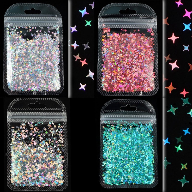 Hộp Kim Tuyến Trang Trí Móng Tay 12 Màu 2g