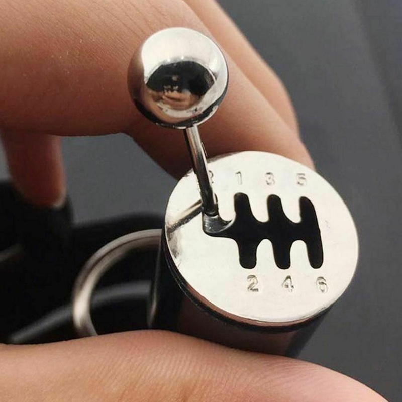 Móc Khóa Hộp Số Xe Hơi 6 Tốc Độ Giả Da Tiện Dụng