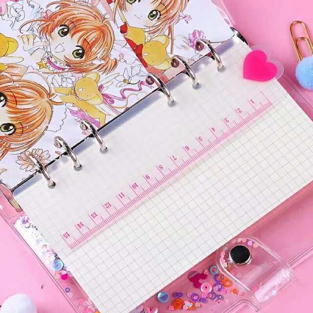 Thước kẻ gắn sổ planner bìa còng