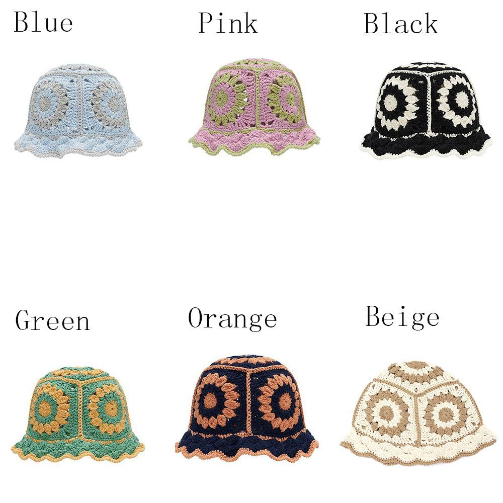 Nón Vành Cotton Đan Len Hở Chóp Nhiều Màu Thời Trang Cho Nữ