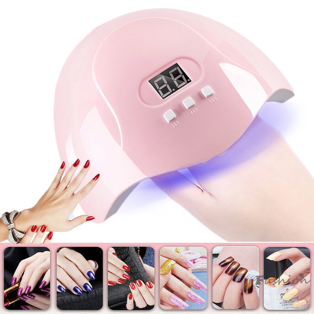 [Hàng mới về] Máy hong khô móng tay gel acrylic bằng đèn LED 54W có hẹn giờ tiện dụng để trang trí móng nghệ thuật