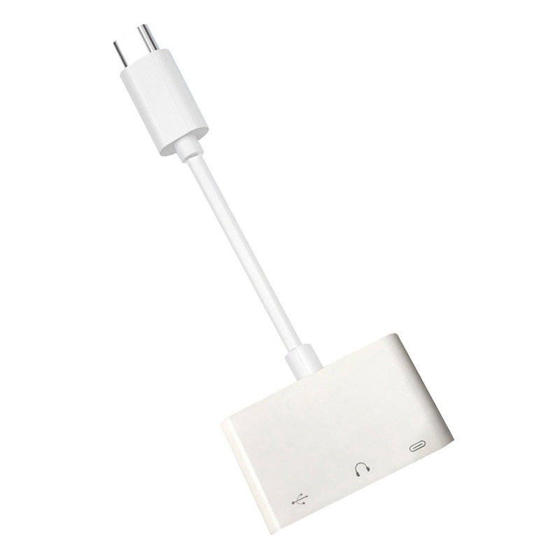 Đầu Đọc Thẻ Otg 3 Trong 1 Chuyển Đổi Cổng Usb Type C Sang Cổng 3.5mm