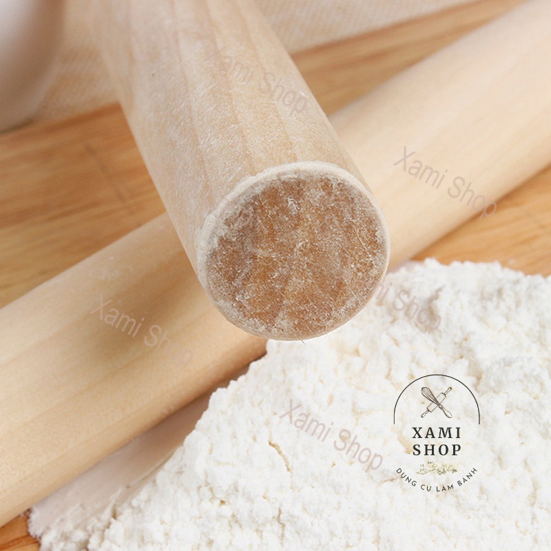 Cây Lăn Bột Bằng Gỗ Gậy Cán Bột Thanh Cán Bột 28cm Đồ Làm Bánh Dụng Cụ Làm Bánh