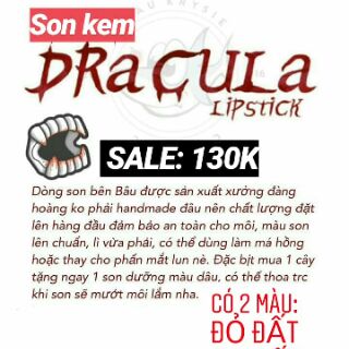 SON KEM VÀ SON BẶM DRACULA LIPSTICK