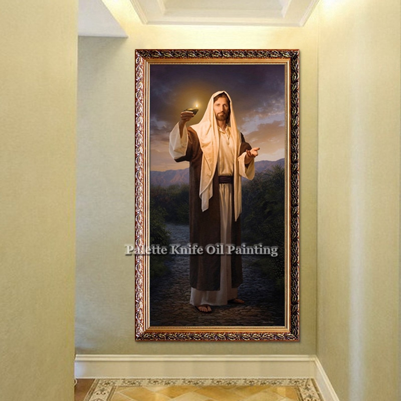 Tranh treo tường trang trí nội thất hình chúa Jesus chất lượng cao