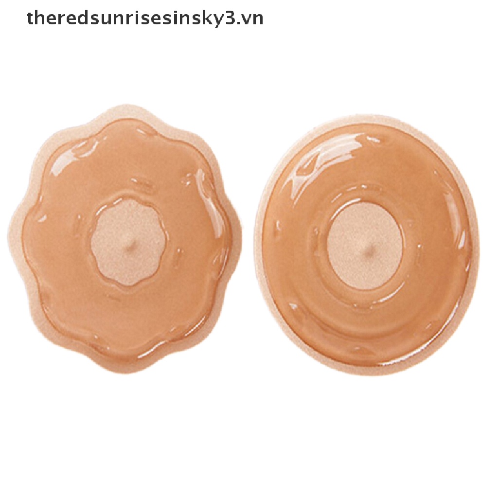 1 Cặp miếng dán ngực silicon tự dính có thể tái sử dụng tiện lợi