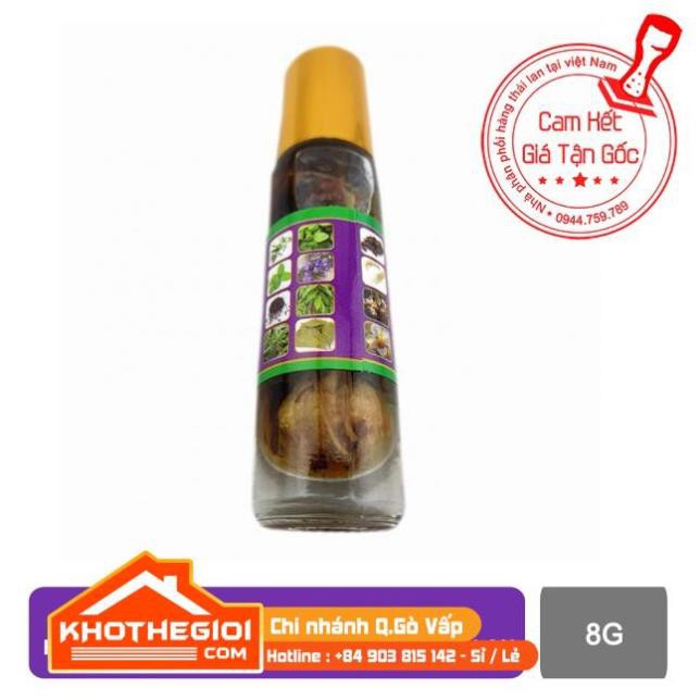 (HCM) Dầu Lăn 19 Vị Thảo Dược Premium Plus Herbal Liquid Balm Brand Thái Lan 8g