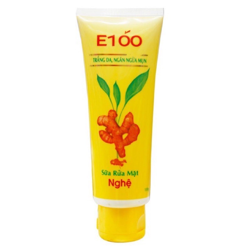 Sữa rửa mặt nghệ E 100 dưỡng trắng mờ sẹo