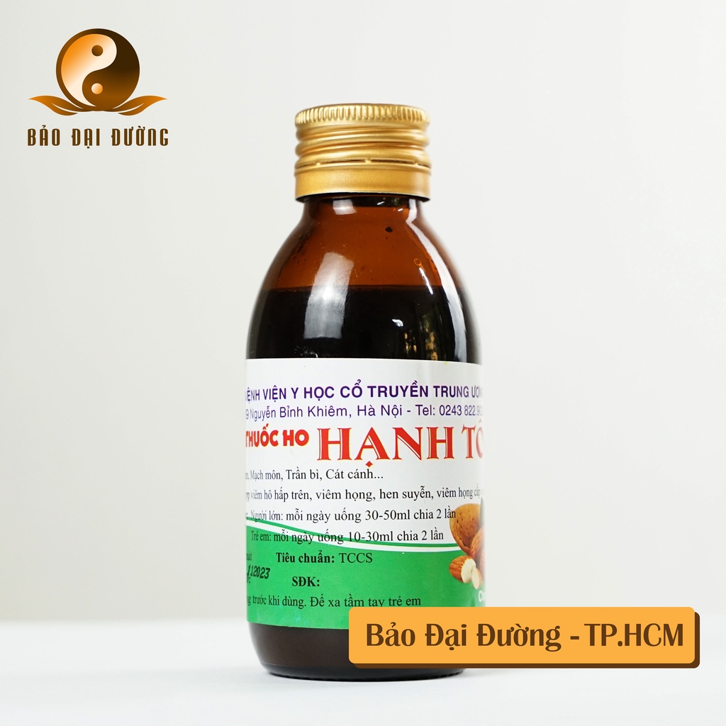 Siro Ho Hạnh Tô Bảo Đại Đường Hỗ Trợ Giảm Các Chứng Ho Liên Quan Đến Đường Hô Hấp 100ml