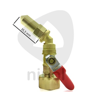 Béc xịt rửa máy lạnh, rửa xe đầu cong ren trong