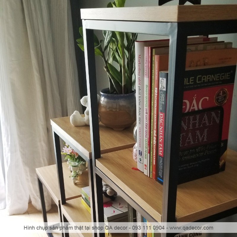 BỘ KỆ BẬC THANG KHUNG SẮT - NỘI THẤT PHONG CÁCH