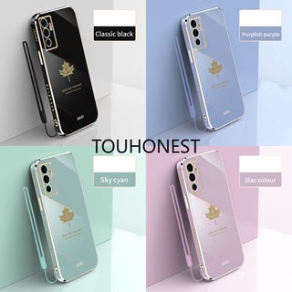 Ốp Điện Thoại Silicon Họa Tiết Lá Phong 6D Chống Sốc Cho Vivo S10E S10 E Vivo V23E V23E 5G