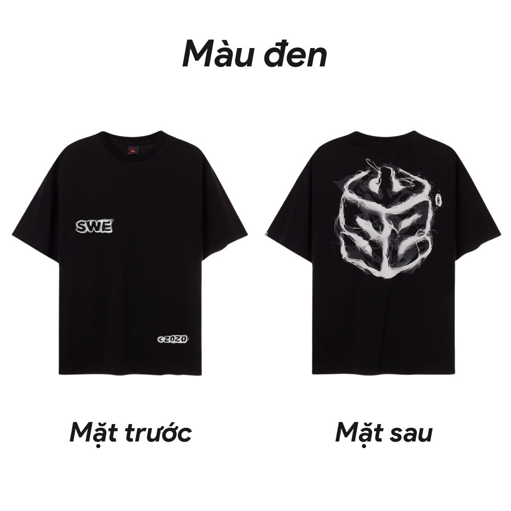 Áo Thun tay lỡ SWE Cube Smoke Tee form rộng Unisex nam nữ phong cách Ulzzang - AT07