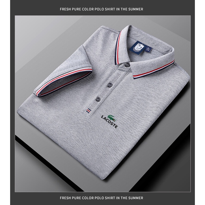 Hàng Có Sẵn! Hàng Có Sẵn! Lacoste Áo polo Chất Liệu cotton Nguyên Chất Thoải Mái Thời Trang Cho Nam Và Nữ