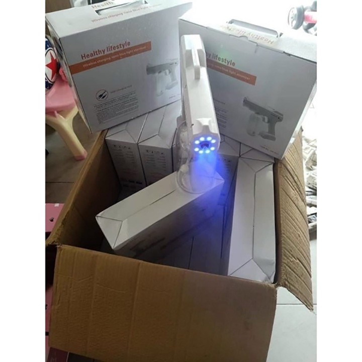 Máy phun khử khuẩn , súng xịt khử khuẩn Atomizer 800ml tích hợp đầu lõi đồng + 8 tia UV  Bảo hành 12 tháng
