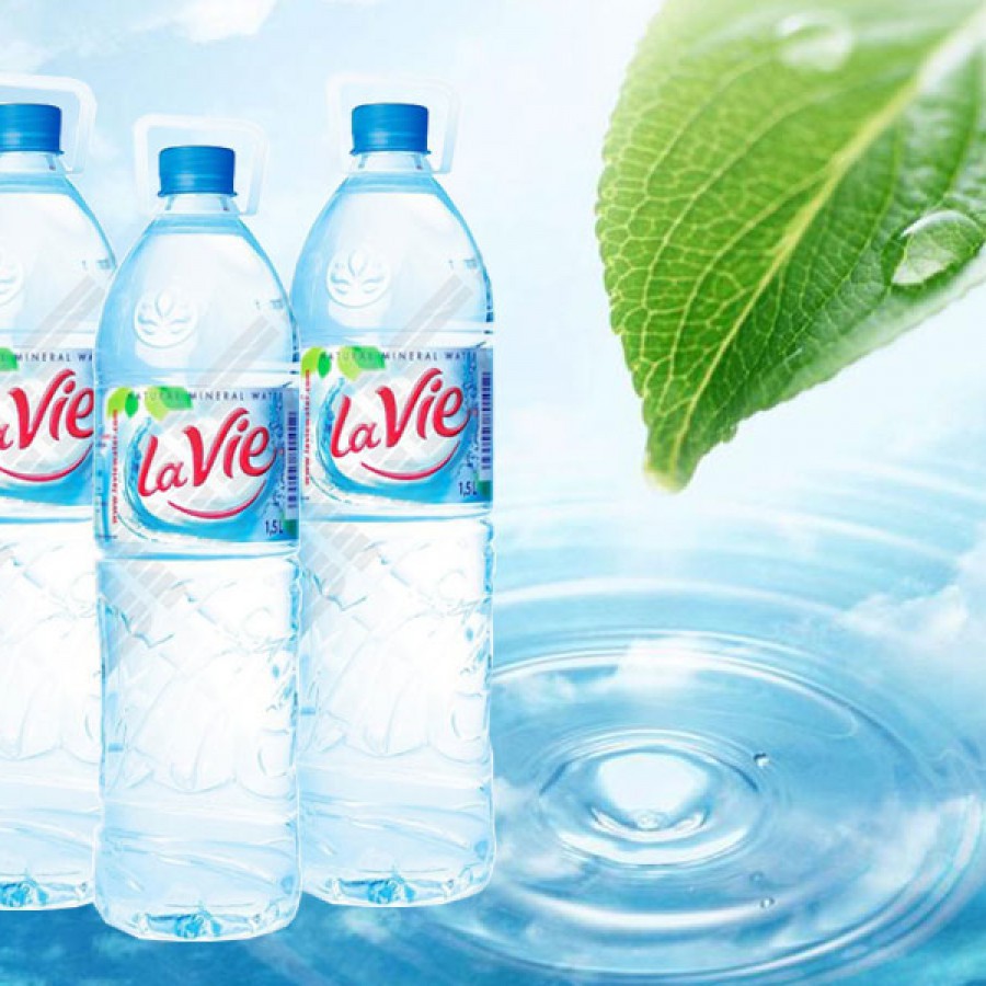 combo 4 chai nước lọc Lavie 350 - 500ml