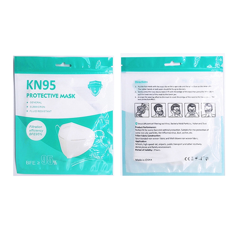 Túi nhựa màu đựng khẩu trang KN95 đủ loại có thể phân hủy (không dùng thuốc không CE hay PDA)
