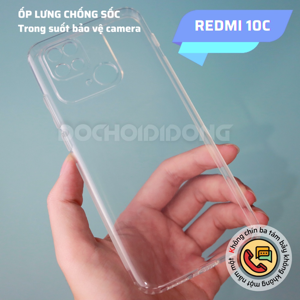 Ốp Lưng Dẻo Trong Suốt Cho Xiaomi Redmi 10C Chống Sốc Bảo Vệ Camera