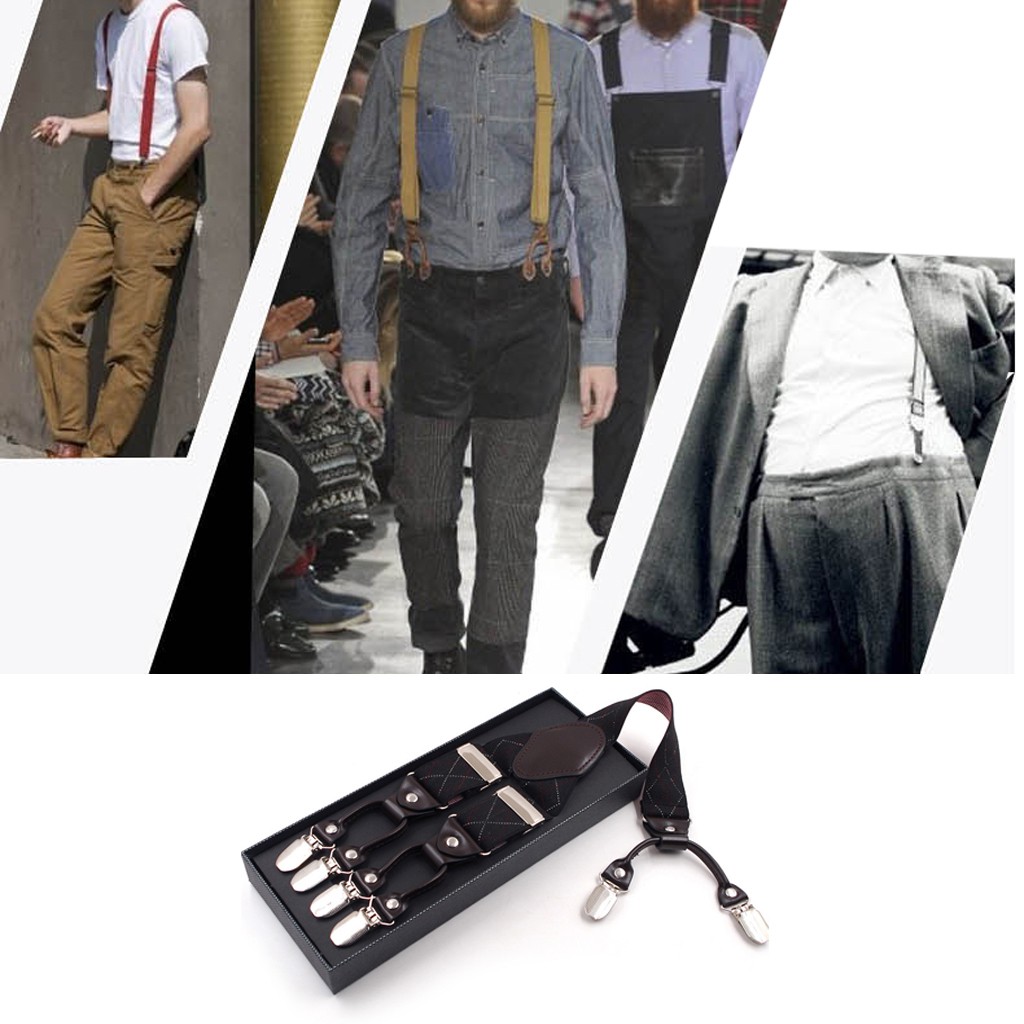 Dây Đai Quần Chữ Y 6 Kẹp Cho Nam