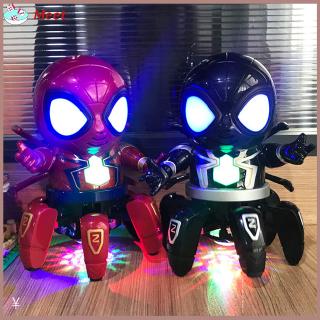 Marvel Spider-Man Doll Electric Action Figure Dancing Robot Toy with Music Light for Kids