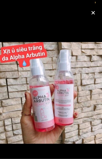 Xịt Collagen Trắng da Alpha Arbutin 3plus Collagen Body  White Spray 100ml Chính hãng