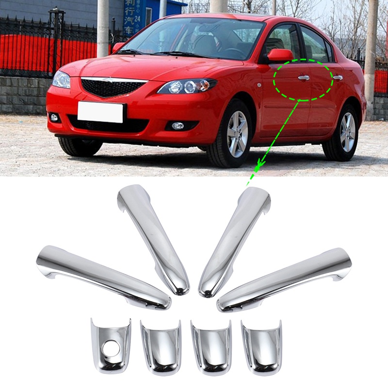 Ốp trang trí tay nắm cửa bảo vệ ô tô cho Mazda 3 2004-2009 cho Mazda 5 2006-2017 cho Mazda 6 2003-2015