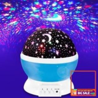 Đèn ngủ chiếu sao xoay 360% vũ trụ nhiều sao lấp lánh dịu êm
