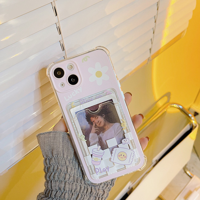 Ốp Điện Thoại Mềm Có Ngăn Đựng Thẻ Cho Iphone12 Mini xr / xs / 14promax / 13 678plus / 11promax