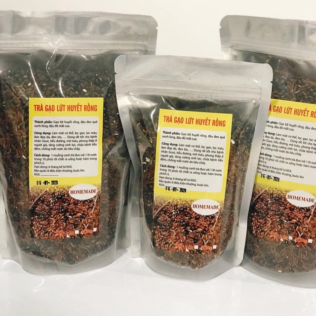 [RẺ VÔ ĐỊCH ] 1KG Trà Gạo Lứt Huyết Rồng, trà gạo lứt ĐẬU ĐEN LÒNG XANH và ĐẬU ĐỎ Giảm Cân và Thanh Lọc Cơ Thể - 1KG