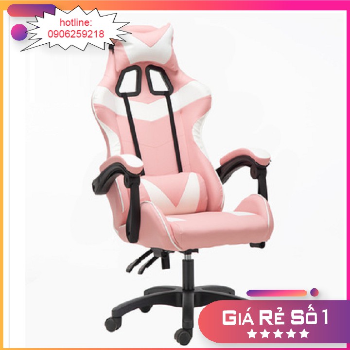 Ghế Gaming Màu Hồng Massage, Ghế Văn Phòng xoay 360 - Bảo Hành 12 Tháng | BigBuy360 - bigbuy360.vn