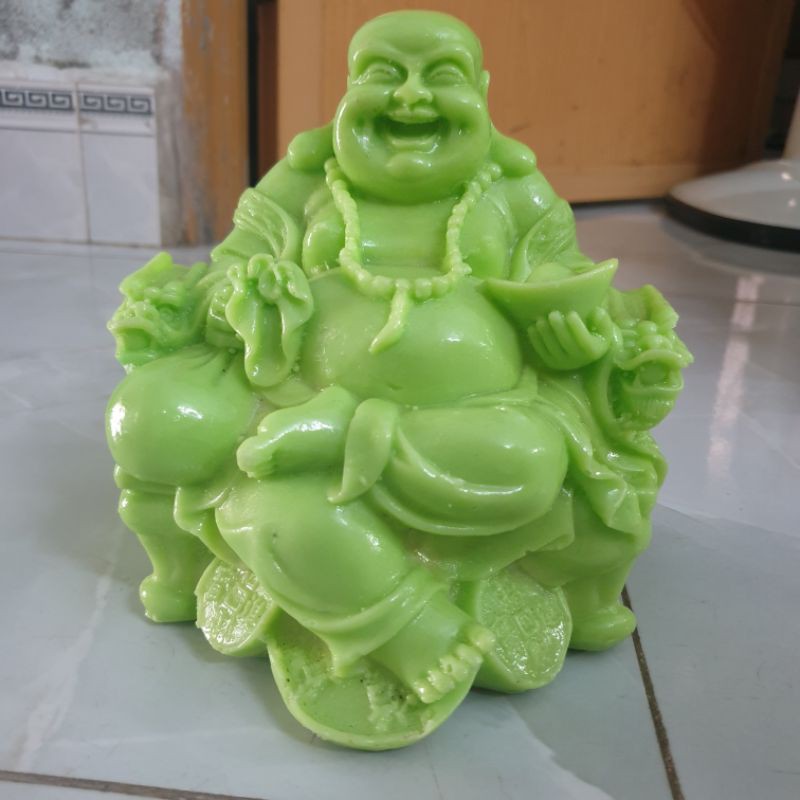 Tượng Phật Di Lặc xanh