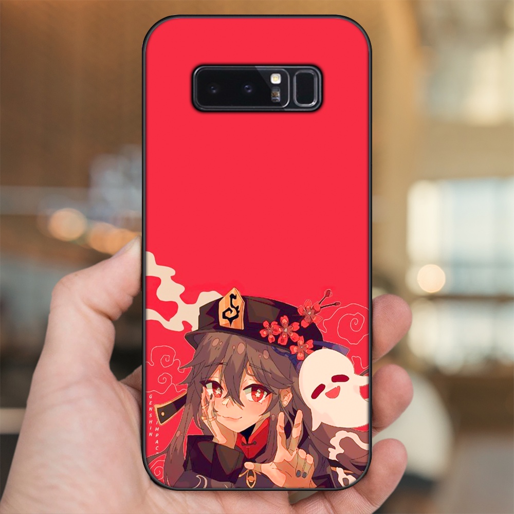 Ốp lưng Samsung Note 8 viền đen in hình Hutao Genshin Impact