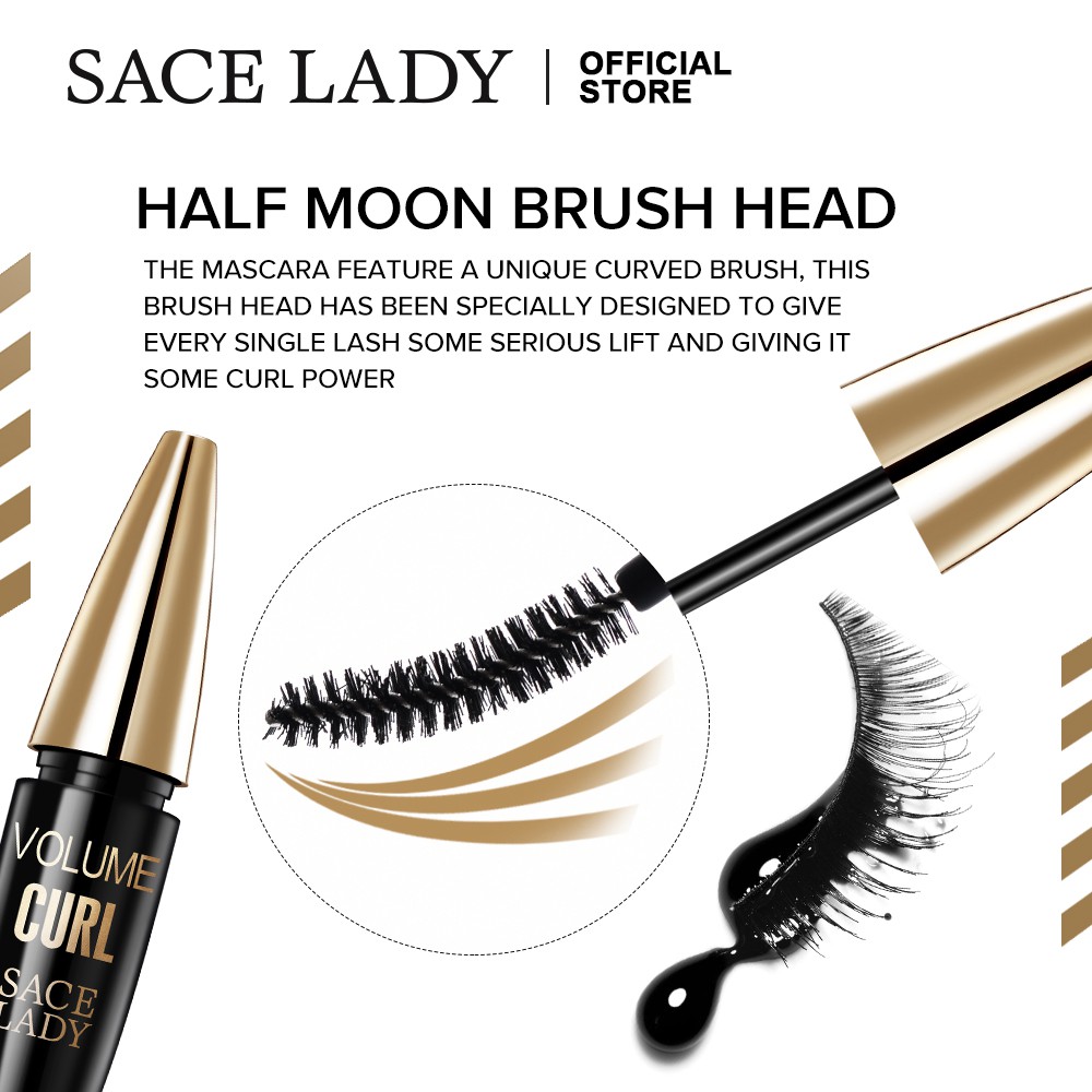 Mascara SACE LADY làm cong dài và dày mi chống nước lâu trôi 10g/0.35oz