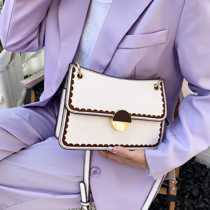 IELGY Túi Đeo Vai Thêu Họa Tiết Phong Cách Hàn Quốc Thời Trang Cho Nữ