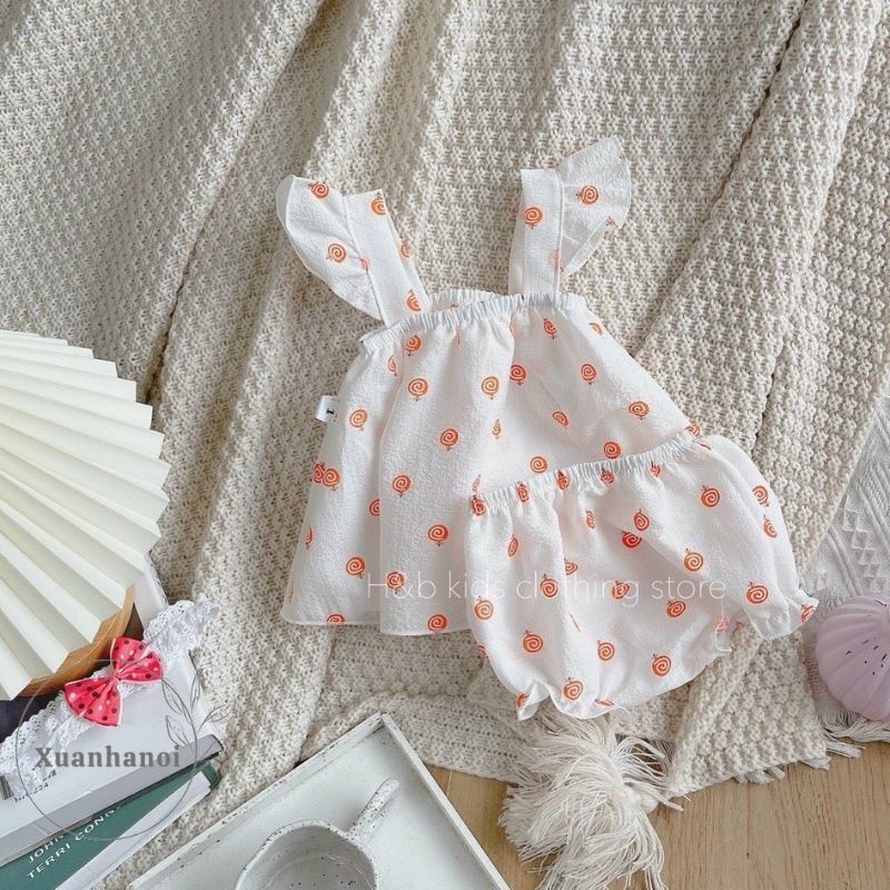 Bộ đũi 2 dây cánh tiên body chip que kem 4 mầu hồng và hã mã xanh và hoa cúc XHN924