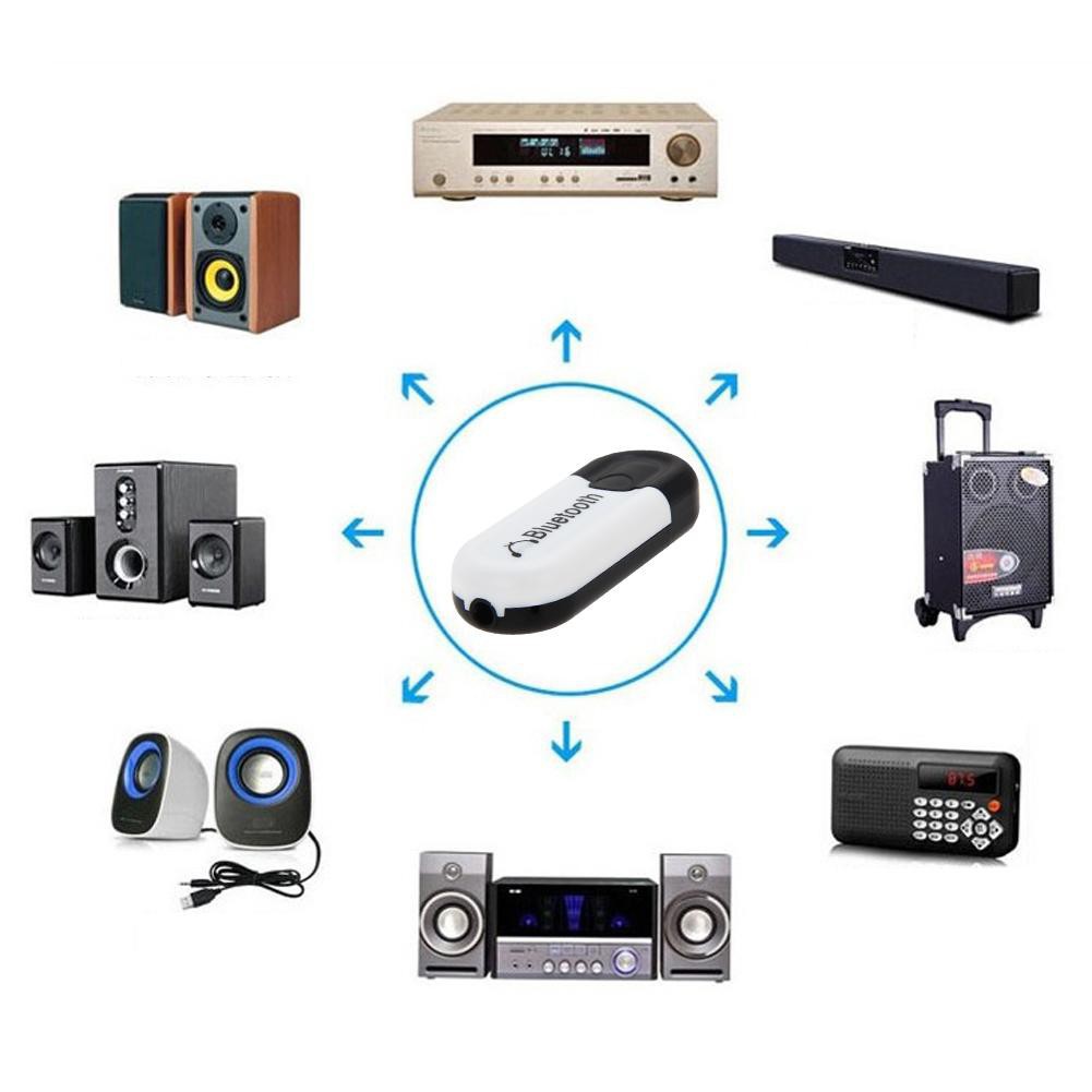 Nơi♠☽☜Usb Receiver Tín Hiệu Bluetooth Không Dây Đầu Ra 3,5mm Cho Xe Hơi