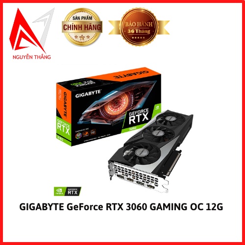 VGA CARD MÀN HÌNH GIGABYTE GeForce RTX 3060 GAMING OC 12G LHR V2 new chính hãng