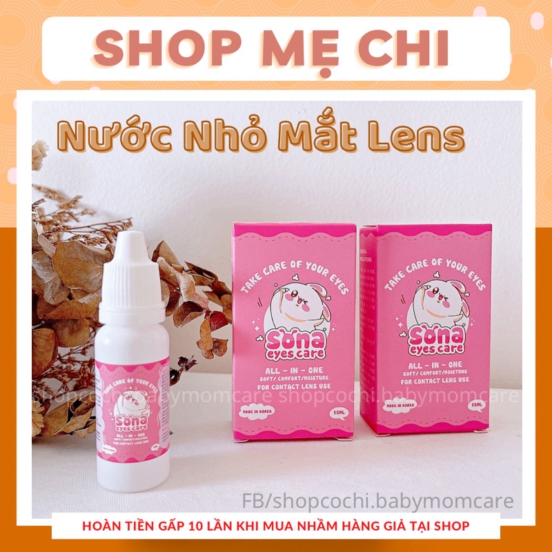 Nước Ngâm Lens - Nước Nhỏ Mắt Kính áp tròng Sona Contacts Lens số 1 Hàn quốc
