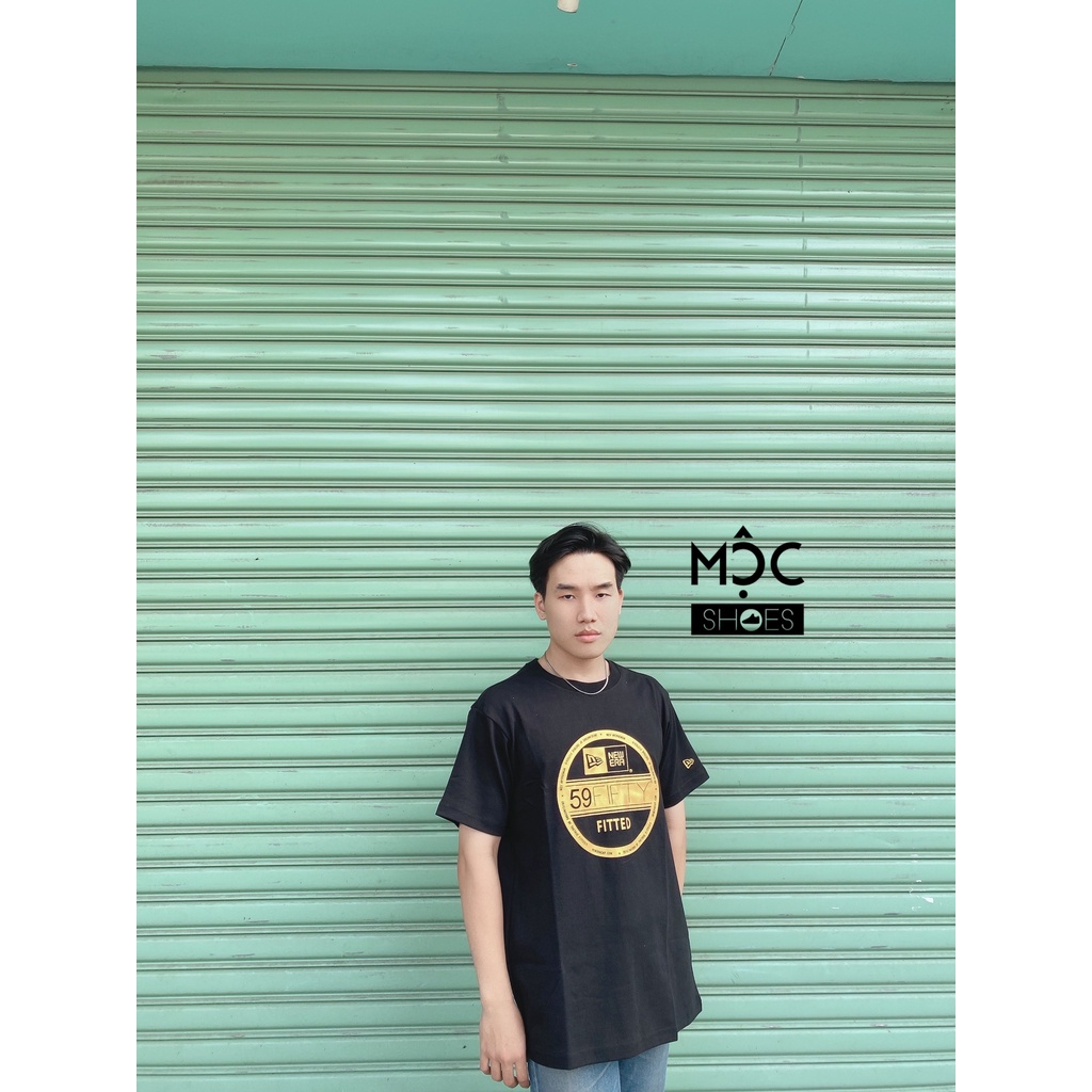 [CHÍNH HÃNG] Áo thun New Era logo 59 FIFTY Fitted Gold màu Đen