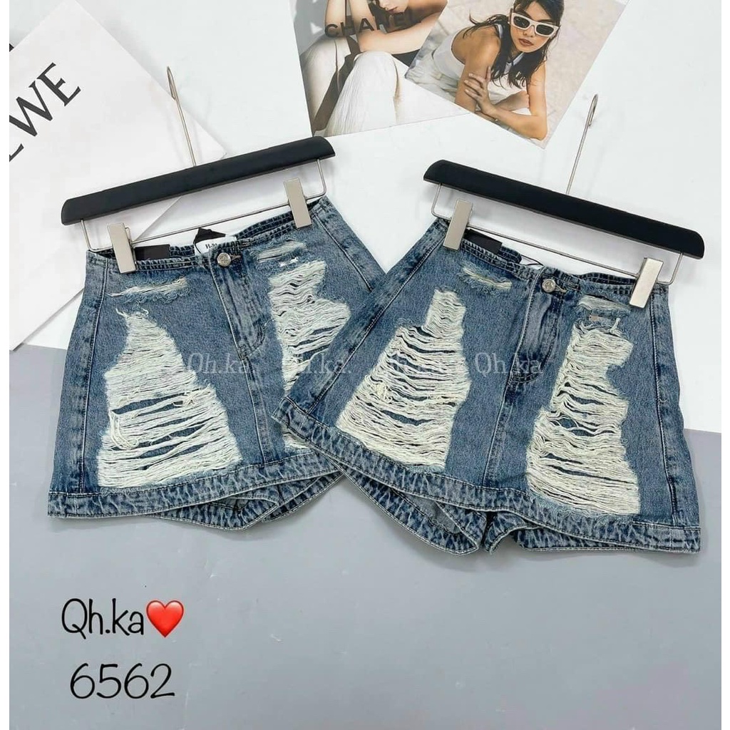 Chân váy bò rách 2 bên 6562 hót trend