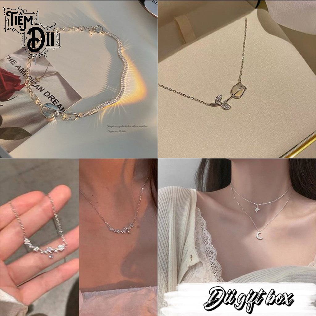 Vòng Cổ Nữ VinTage Phong Cách Hàn Quốc Dây Chuyền Bạn Gái Xinh Chất Liệu 925 Phụ Kiện Thời Trang 2022 Cá Tính