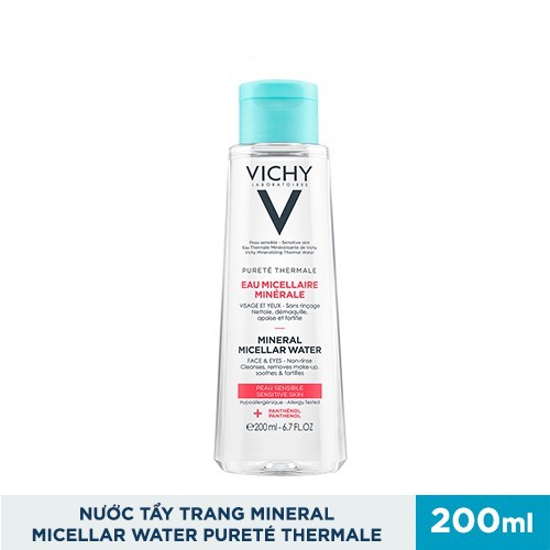 [CHÍNH HÃNG] COMBO Nước tẩy trang VICHY - Bông Ipek dành cho da nhạy cảm Mineral Micellar Water 200ml