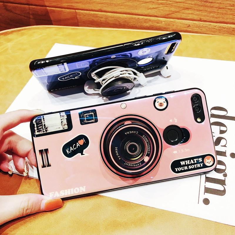 Ốp điện thoại silicon có đế đỡ thiết kế hình camera cho Oppo A95 A16 A74 A93 A94 A54 4G 5G A53 2020 A15S A15 A12 A5S Reno 6z 6 5 5G 4 Pro 4g Reno4 Pro Realme C11 C15