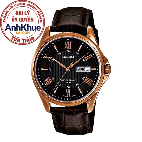 Đồng hồ nam dây da Casio Standard chính hãng Anh Khuê MTP-1384L-1AVDF (41mm)