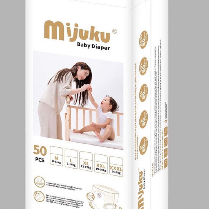 Bỉm mijuku quần M100 L100 XL100 XXL100