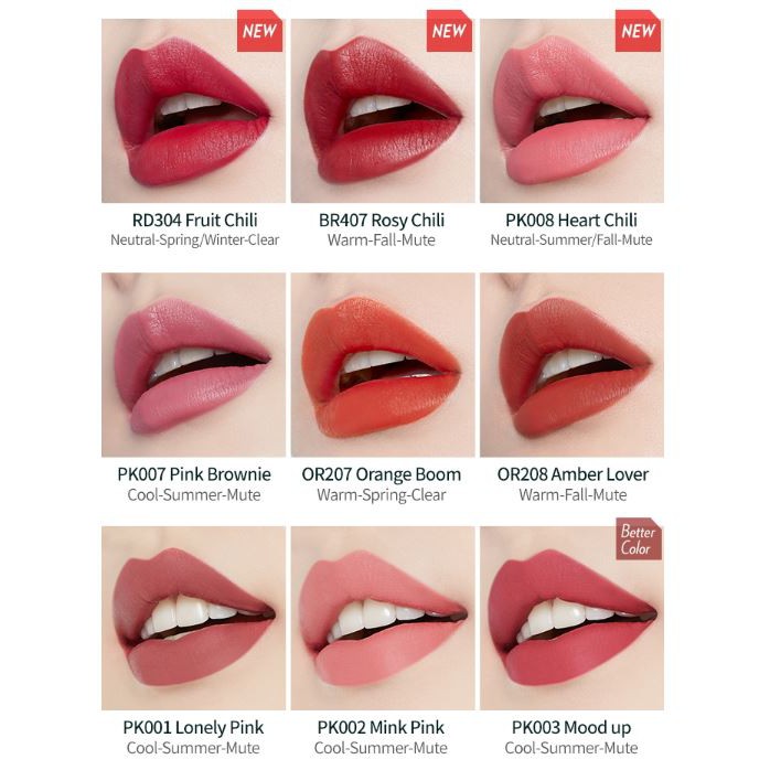 (hàng Mới Về) Son Môi Hiệu Etude House Nhung (20 Màu) 3.4g / Better Lips Talk Velvet (20colors)