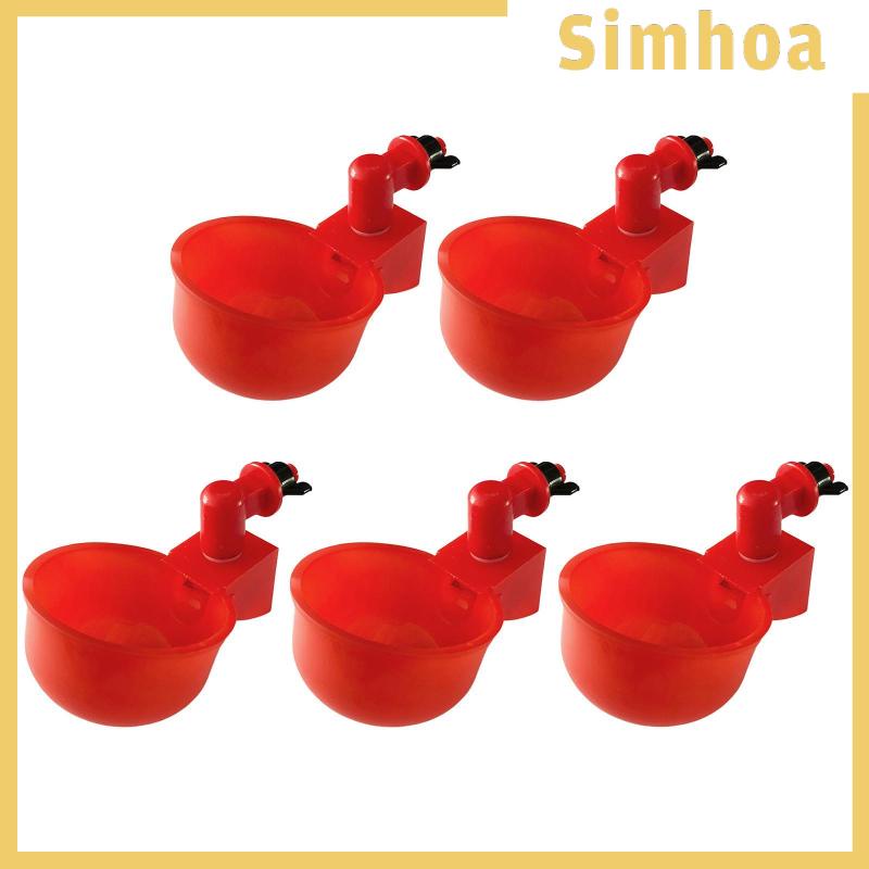 Bộ 5 Cốc Uống Nước Tự Động Bằng Nhựa Cho Gà Tiện Dụng
