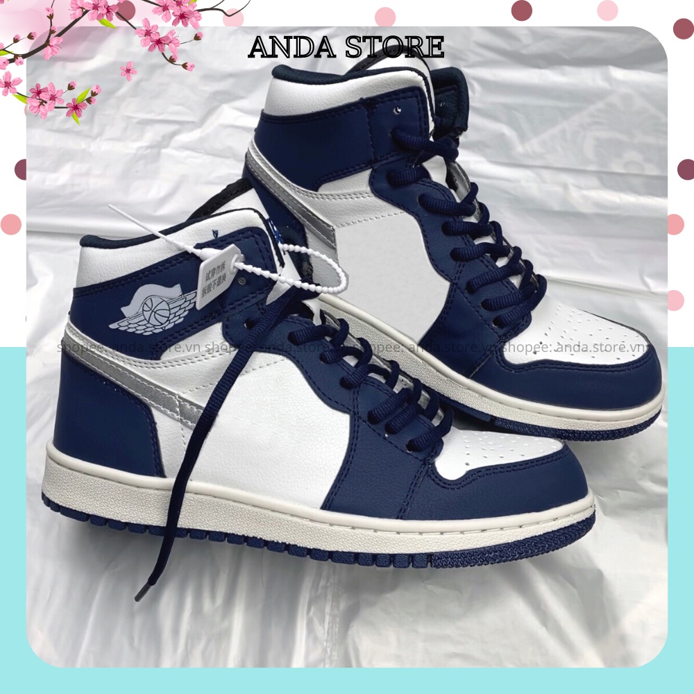 Giày Thể Thao Nam Nữ, Giày Sneaker Xanh Navy Cao Cổ Full Box Bill ANDA_STORE_VN