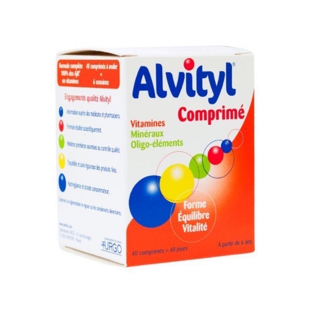 Alvityl / Avityl (URGO - PHÁP) - Viên uống bổ sung vitamin và khoáng chất nhập khẩu Pháp