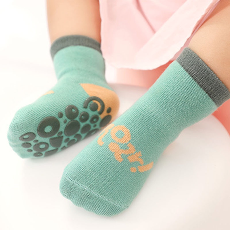 Vớ Cotton Mềm Co Giãn Chống Trượt In Họa Tiết Hoạt Hình Dễ Thương Cho Bé